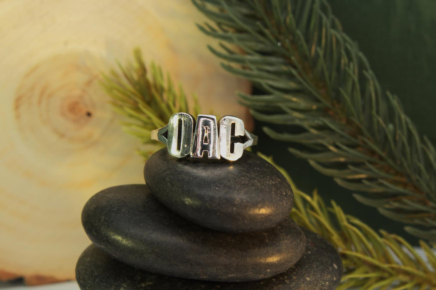 OAC Sterling Silver Letter Ring