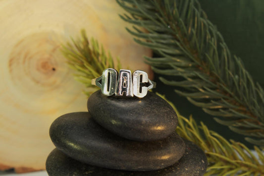 OAC Sterling Silver Letter Ring